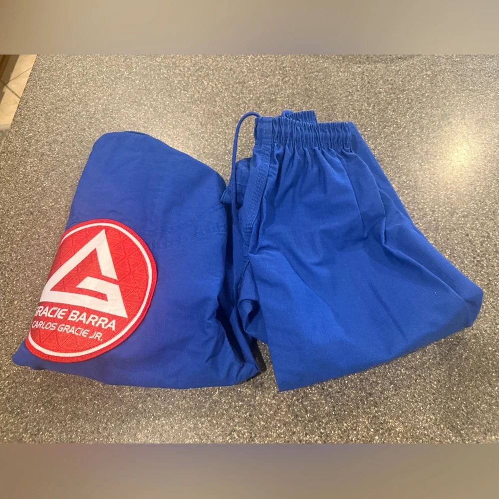 Gracie Barra Kids Blue Jiu-Jitsu Gi Set size Y2 - Picture 3 of 5